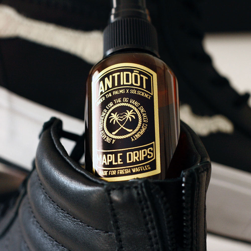 ANTIDŌT Maple Drips Sneaker Fragrance collaboration with UnderThePalms Vans Community